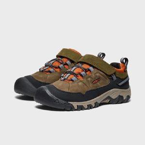 [국내정품] KEEN 킨 등산화 타기 키즈  등산화 아웃도어 슈즈 (벨크로) DARK OLIVE 매장판