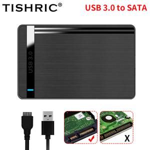 TISHRIC 하드 드라이브 인클로저 SATA-USB3.0 HDD 케이스 2.5 모바일 외장 게임용 박스 하우징