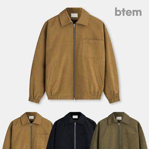 [비템]오버핏 고밀도 트윌 카라 블루종 항공점퍼 3컬러