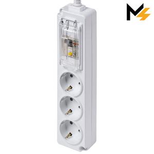 몬스터탭 4000W 고용량 국산 멀티탭 / 화이트 누전차단 3구 3m