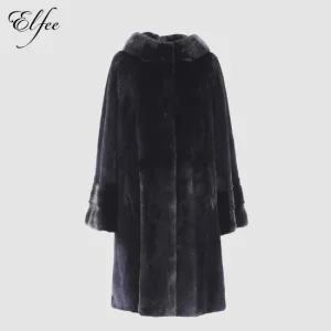 [롯데백화점]엘페 풀스킨 휘메일 밍크 후드 롱코트(E8W3EC14)