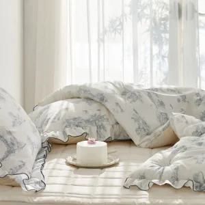 피에르 프렌치프릴 알러지케어 다운필 차렵이불 베개커버세트 Q