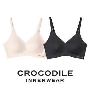 [크로커다일] 감탄브라 소프트핏 쉘론 후크형 브라2종 라이트베이지 블랙 CDWBR5M1416