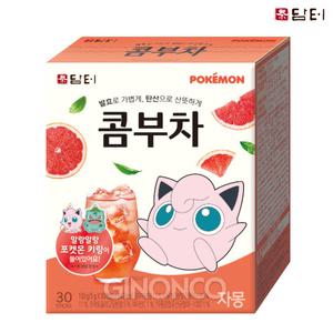 담터 포켓몬 콤부차 자몽 30T 당류제로 무설탕