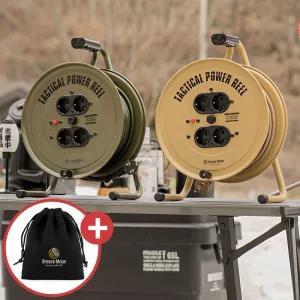 브리즈문 국산 고용량 캠핑 플러그 전기 릴선 4구 20m