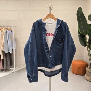 [대구백화점] [에잇컨셉]후드 언발 데님점퍼(C25D7FJK003)