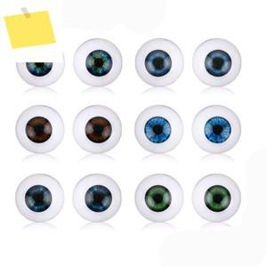 실제 하프 라운드 할로우 백 가짜 눈 눈알,  DIY 마스크 인형, 곰 동물 만들기 장난감, 1 쌍, 20mm, 2224mm