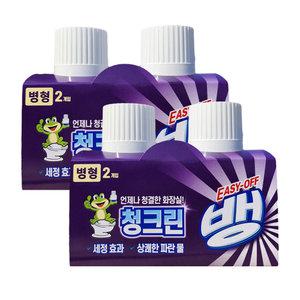 이지오프뱅 청크린 병형 변기세정제 변기파란물 180g 4개