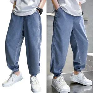 [삐삐네옷가게]남아 주니어 캐주얼 조거스타일 데님 팬츠