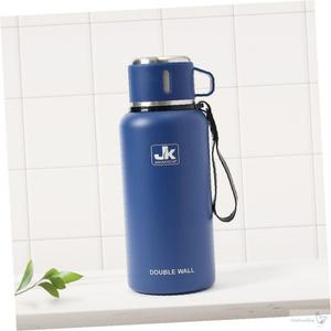 원터치 보온병 1L 블루 보냉 휴대용 텀블러 물통