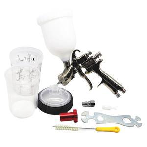 LVLP 에어 스프레이 건 수리 400CC 페인트 혼합 컵 및 어댑터 포함 1.1 2.5mm 노즐