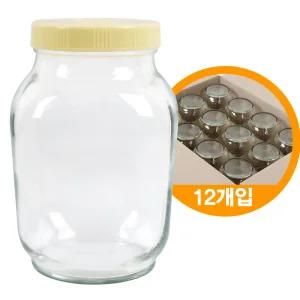 꿀병 2.4kg 12개 한박스 NA 수제청 유리병 저장 보관 용기