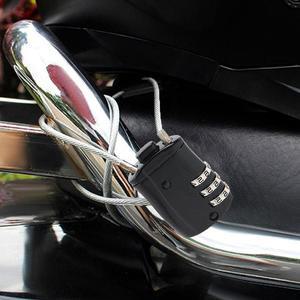 [MENOCCUC_53D1]와이어 자물쇠(블랙) 오토바이자물쇠 3자리