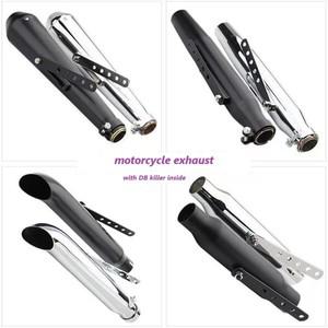 배기 범용 오토바이 배기 머플러 레트로 빈티지 클래식 전기 도금 Escap Moto for cg125 sr400 cb500 vt500