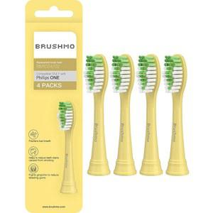 필립스 소닉케어 원 칫솔과 호환되는 브러시모 교체 칫솔 헤드 HY1100 망고 BH1022 /02 브러시 헤드(망고) 4팩용