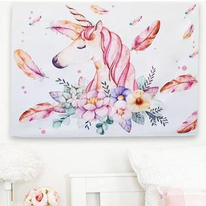 인테리어장식유니 여자아이방 유 가림천 포스터 그림