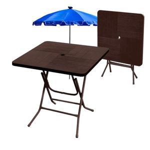 접이식 야외트렌 탁자 플라스틱 파라솔 편의점 테이블 1개