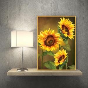 해바라기그림트렌액자 풍수그림 돈들어오는 A3goldAL6