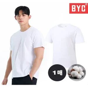 [BYC]BYC 남성 티셔츠 내구성 좋은 40수 라운드 반팔 티셔츠 1매