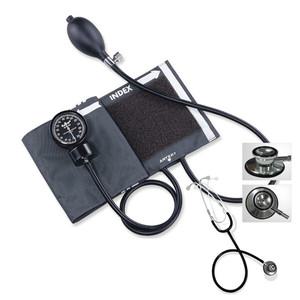 스피리트 수동식 메타 혈압계 CK-110 아네로이드방식 + 텐소 양면 청진기 세트 병원용 실습용 간호사용