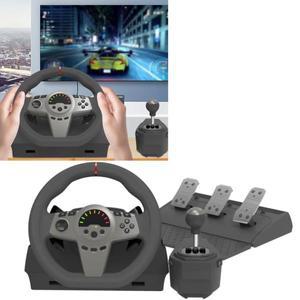 시프터 및 페달이 포함된 레이싱 스티어링 휠 PS3/PS4/스위치/Xbox One/Xbox 시리즈 X/S용 270도 Simracing