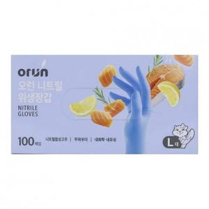 오런 니트릴 위생장갑 대 100매입