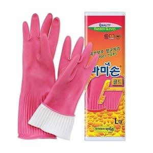 피부보호 골드 마미손 대형 조리용 다목적 고무장갑 라텍스고무장갑