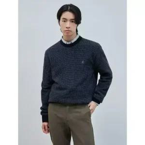 [빈폴] 솔리드라이크 라운드 니트 - 네이비 (BC4X51C52R)