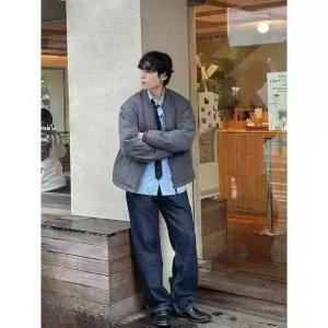 [빈폴] 퀼팅 패딩 점퍼 - 그레이 (BC4838PP23)