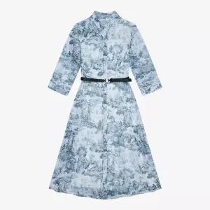 [롯데백화점]씨 플리츠 벨티드 카라 원피스 (SKOAD2535)