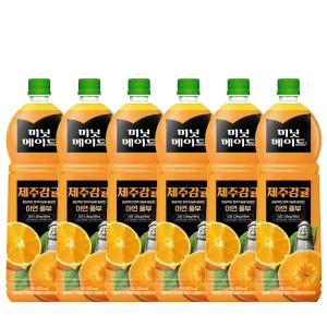 코카 미닛메이드 제주감귤 1.5L X 6개 PET 과일 음료수