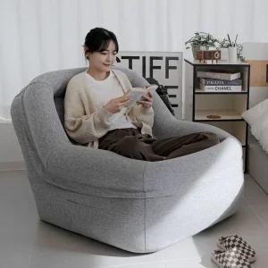 쿠디 소파 1인용소파 패브릭 모던 에어 에어멜로우 S라인 에어소파 에어쇼파