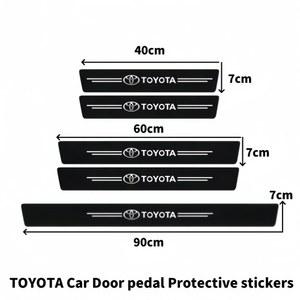자동차 문짝 씰 탄소 섬유 스티커 보호대 스트립, 도요타 로고, 야리스, 힐럭스, 코롤라, 캠리, 라브 4, 어벤시스, 프리우스 액세서리