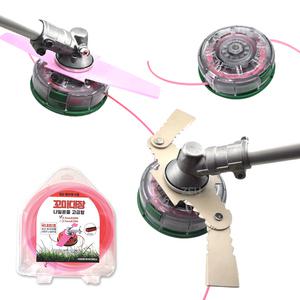 꼬마대장 예초기날 더블커터 나일론 커터 하이브리드 줄통 줄날 세트 25년형 NEW 예초기 날 십자날 이도날