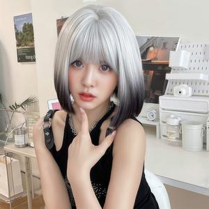 키라비 가발 여성 통가발 옴브레 투톤 단발머리 30cm DTF0146