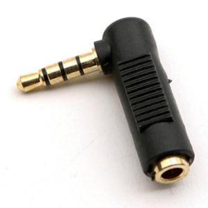 3극 이어폰마이크 4극변환젠더 ㄱ자꺾임 3.5파이 오디오잭