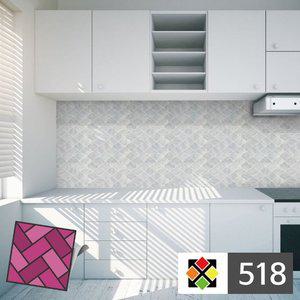 B스티커타일 518 큰다마스크 인테리어 데코타일 (WFHU42K)