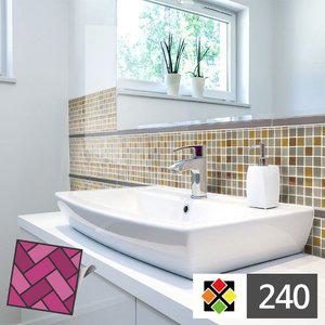 B스티커타일 240 메탈 바둑판 인테리어 타일벽지 (WFHU42N)