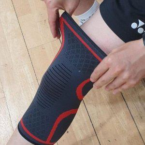 고품질 M 헬스 등산 무릎보호대 니슬리브 레드 탄력있는 압박아대 약국 (WFHV9P8)
