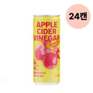 클룹 애사비소다 사과 과일향 탄산 음료 250ml 24캔
