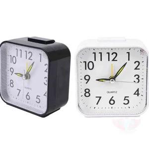 원포 무소음 사각 탁상시계 알람시계