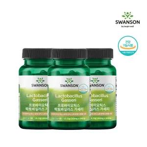 [스완슨]한국공식 스완슨 프로바이오틱스 락토바실러스 가세리 30억 CFU 60캡슐 3병 (180일분)