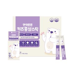 고려원인삼 면역튼튼 키즈홍삼스틱 30포 면역력증진 어린이홍삼 진세노사이드