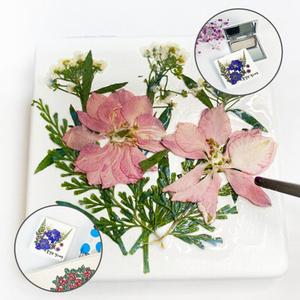 미니 꽃장식 손거울 만들기 자연꽃 압화 입체 휴대용 거울 꾸미기 DIY