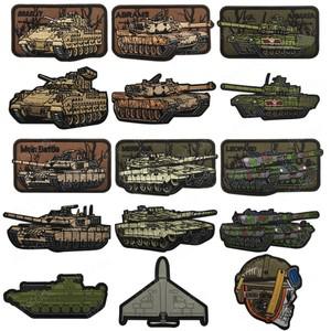 Emrboidery 장갑차 탱크 패치 전면 적으로 의류 액세서리 가방 어깨 아플리케에 대한 장식 고무 패치
