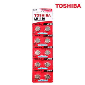 도시바 LR1130 (10개) 알카라인 버튼셀 무수은 자동차키 리모컨 체온계 시계 AG10