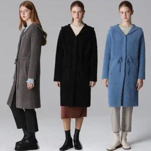 후드 퍼 더블페이스 밀라노 니트코트