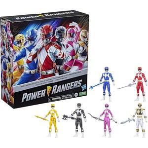 파워레인저 마이티 모핀 멀티팩 12인치 액션 피규어 6팩, 어린이 4세 이상용 액세서리 포함 장난감(아마존 독점)