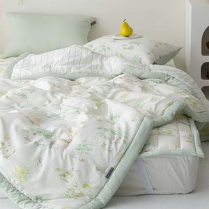 오렌지베딩 숲 마이크로모달 알러지케어 사계절 차렵이불 먼지없는 간절기 옥수수솜 2type