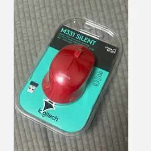 로지텍(정품) M331 무소음 무선 마우스 (레드) /밀알
